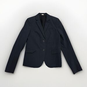 Helmut Lang Blazer Womens Size 2 Navy Blue Two Button Suit Professional Business